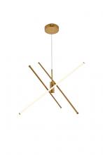  LD9001D42BR - Sonya 3 Light Gold Pendant