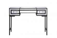  MF73020BK - 42 Inch Mirrored Flip Top Vanity Table in Black