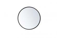  MR4818BK - Metal Frame Round Mirror 18 Inch in Black