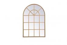  MR612842BR - Metal Windowpane Mirror 28 Inchx41 Inch in In Brass