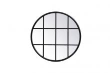  MR632828BK - Metal Windowpane Mirror 28 Inchx28 Inch in Black