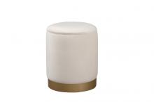  OT1015BGE - Ozman Round 14 Inch Ottoman in Beige