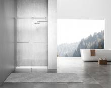  SD202-4876BNK - Frameless Shower Door 48x76 Brushed Nickel