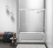  TD333-6060PCH - Semi-frameless Tub Door 60x60 Polished Chrome