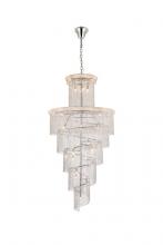  V1800SR48C/RC - Spiral 41 Light Chrome Chandelier Clear Royal Cut Crystal