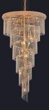  V1801SR30G/RC - Spiral 22 Light Gold Chandelier Clear Royal Cut Crystal