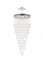  V2006G28C/RC - Galaxy 13 Light Chrome Chandelier Clear Royal Cut Crystal