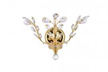 Elegant V2011W16G/RC - Orchid 1 Light Gold Wall Sconce Clear Royal Cut Crystal