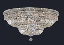  V2528F30C/RC - Tranquil 18 Light Chrome Flush Mount Clear Royal Cut Crystal