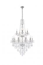  V7815G33C/RC - Verona 15 Light Chrome Chandelier Clear Royal Cut Crystal