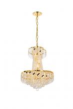  VECA1D18G/RC - Belenus 6 Light Gold Pendant Clear Royal Cut Crystal