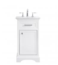  VF15019WH - 19 In. Single Bathroom Vanity Set in White