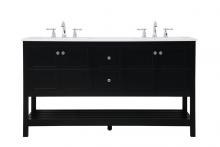  VF16460DBK - 60 Inch Single Bathroom Vanity in Black