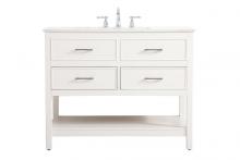  VF19042WH - 42 Inch Single Bathroom Vanity in White