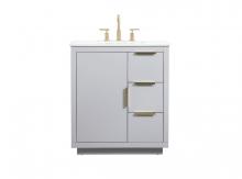  VF19430GR - 30 Inch Single Bathroom Vanity in Grey