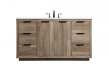  VF19460NT - 60 Inch Single Bathroom Vanity in Natural Oak