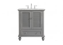  VF30530GR - 30 Inch Single Bathroom Vanity in Grey