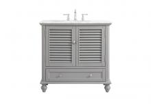  VF30536GR - 36 Inch Single Bathroom Vanity in Grey