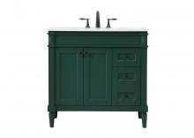  VF31836GN - 36 Inch Single Bathroom Vanity in Green