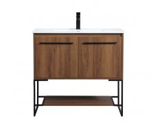  VF42036WB - 36 Inch Single Bathroom Vanity in Walnut Brown