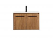  VF44530WB - 30 Inch Single Bathroom Vanity in Walnut Brown