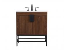  VF48830MWT - 30 Inch Single Bathroom Vanity in Walnut