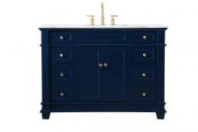  VF50048BL - 48 Inch Single Bathroom Vanity Set in Blue