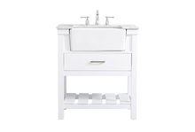  VF60130WH - 30 Inch Single Bathroom Vanity in White