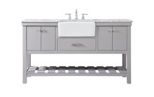  VF60160GR - 60 Inch Single Bathroom Vanity in Grey