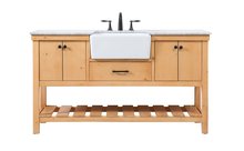  VF60160NW - 60 Inch Single Bathroom Vanity in Natural Wood