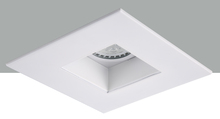  R4-589MW - 4" Square Matte White Trim with Matte White reflector