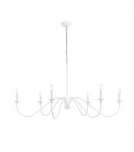 Elegant LD5056D54WH - Rohan 54 Inch Chandelier in White