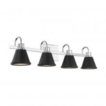 Nuvo 62/1474 - Bette - 4 Light LED Vanity -Polished Nickel and Matte Black Metal Finish