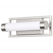 Nuvo 62/1541 - Canal Small Vanity; LED; Brushed Nickel Finish; White Acrylic Lens