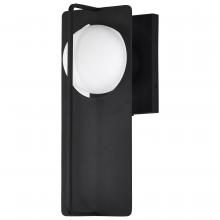  62/1609 - Portal; 6W LED; Medium Wall Lantern; Matte Black with White Opal Glass