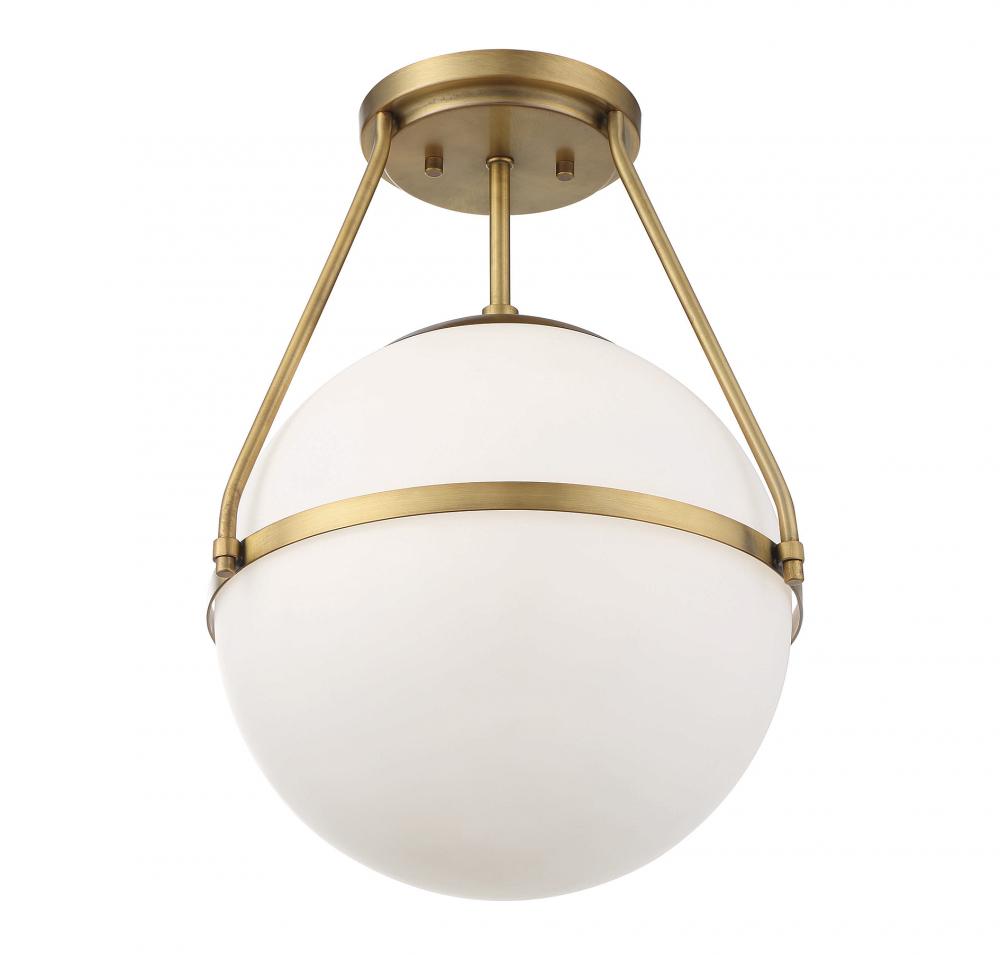 1-Light Ceiling Light in Natural Brass