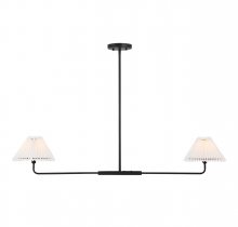  M100122MBK - 2-Light Linear Chandelier in Matte Black