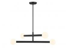  M100133MBK - 4-Light Chandelier in Matte Black