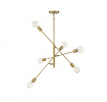  M10084NB - 6-Light Chandelier in Natural Brass