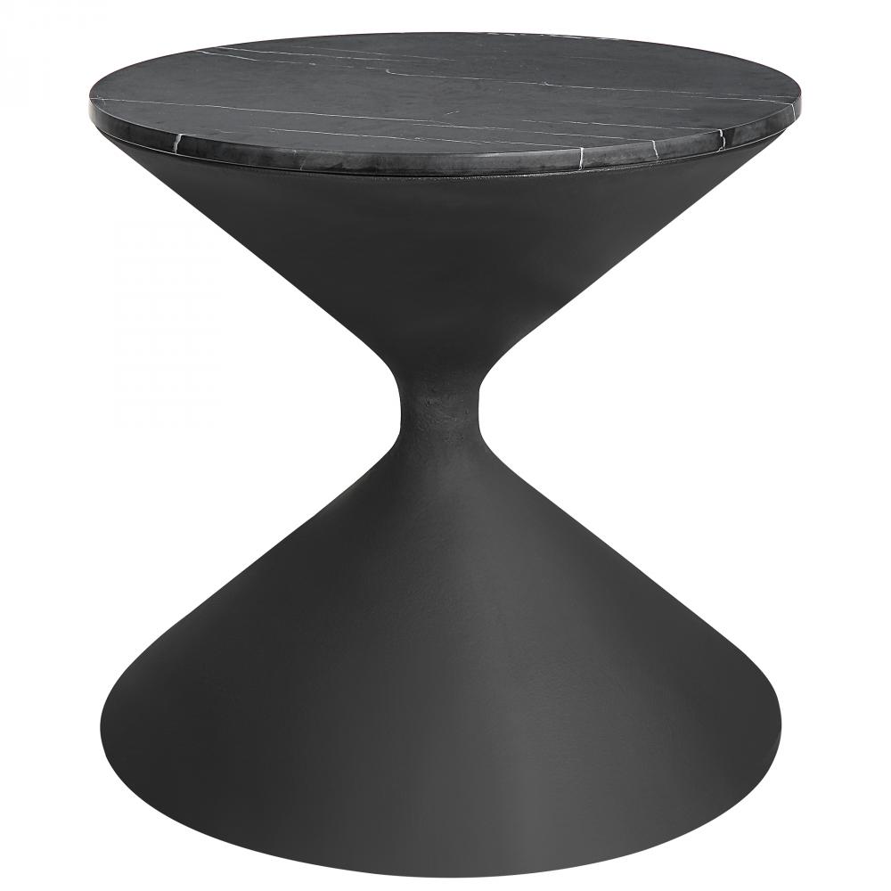 Time's Up Hourglass Shaped Side Table