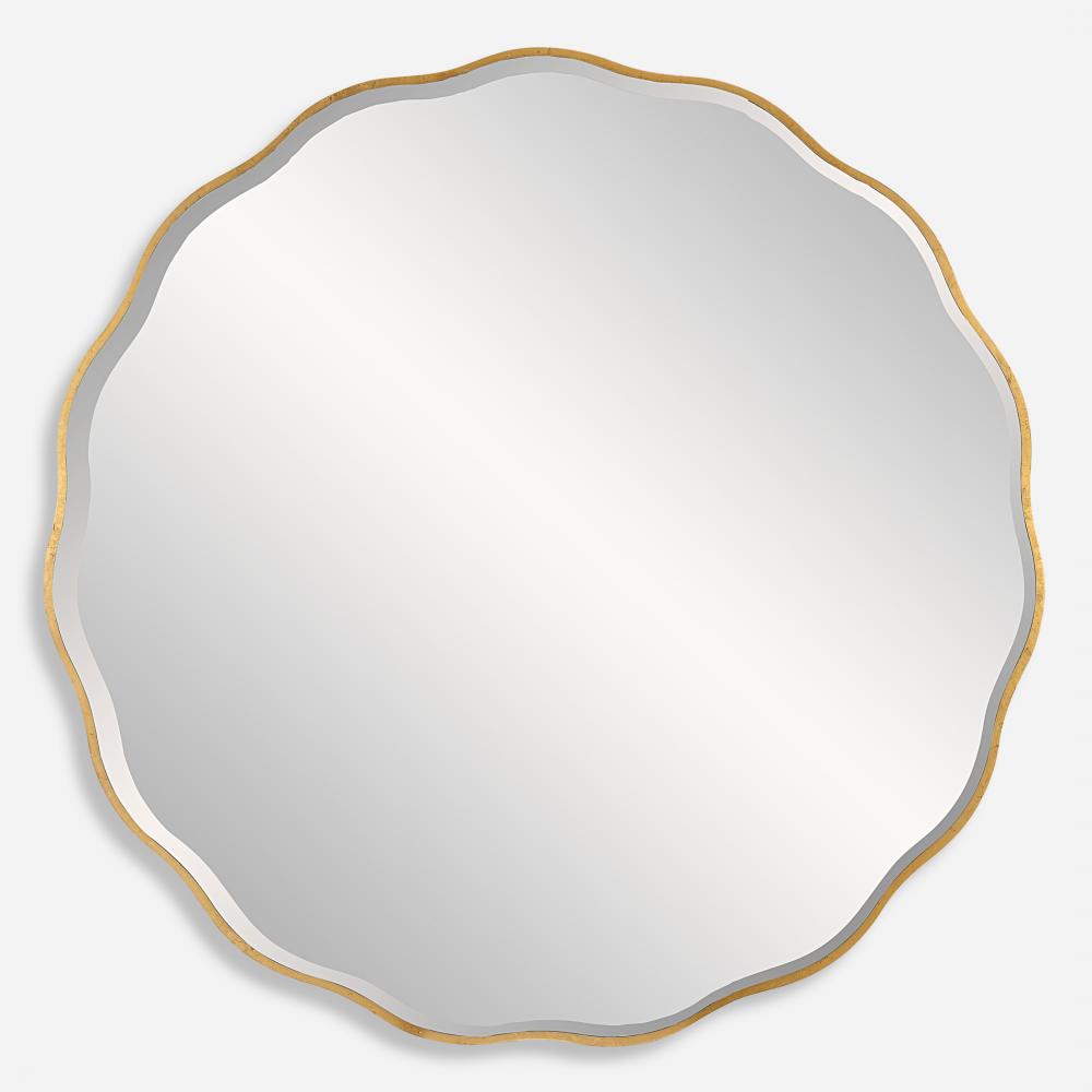 Aneta Large Gold Round Mirror