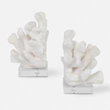  17549 - Charbel White Bookends, Set/2