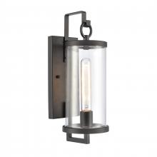 ELK Home 89490/1 - Hopkins 15.75'' High 1-Light Outdoor Sconce - Charcoal Black