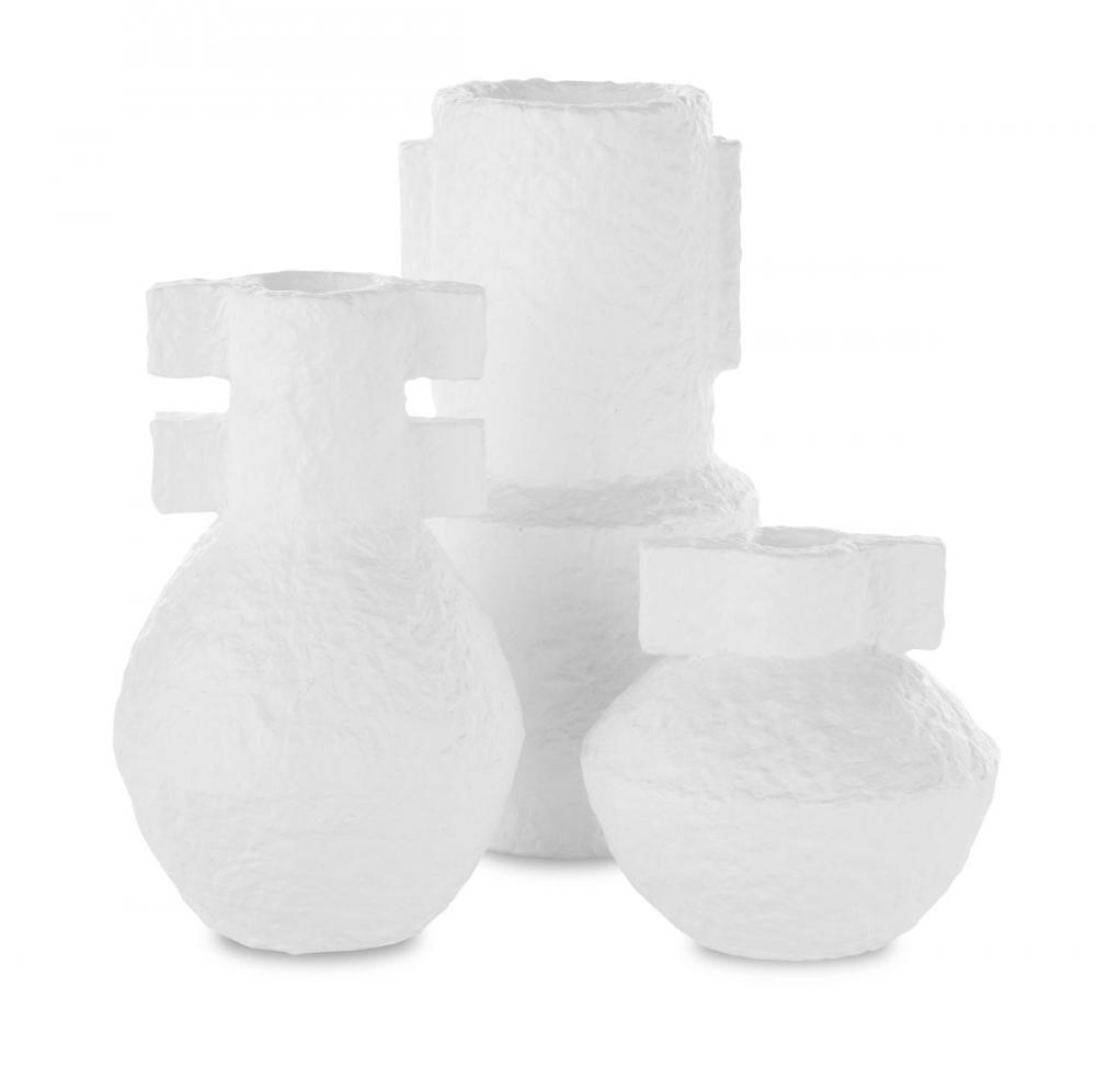 Aegean White Vase Set of 3