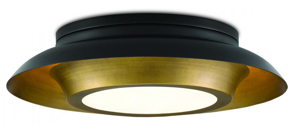 Metaphor Black & Brass Flush Mount