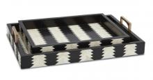  1200-0451 - Arrow Black & White Tray Set o