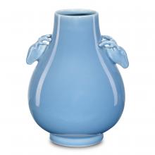  1200-0607 - Sky Blue Deer Handles Vase