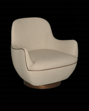  7000-0572 - Brene Walnut Swivel Armchair,