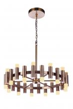 Craftmade 57524-SB-LED - Simple Lux 24 Light LED Chandelier in Satin Brass